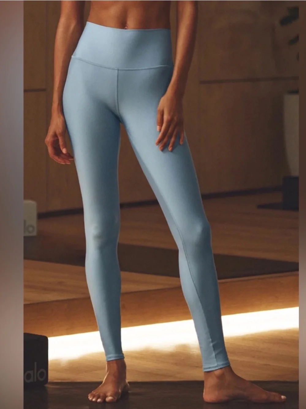 Alo Yoga 7/8 High Waist Airlift Legging - Celestial Blue Large NWT